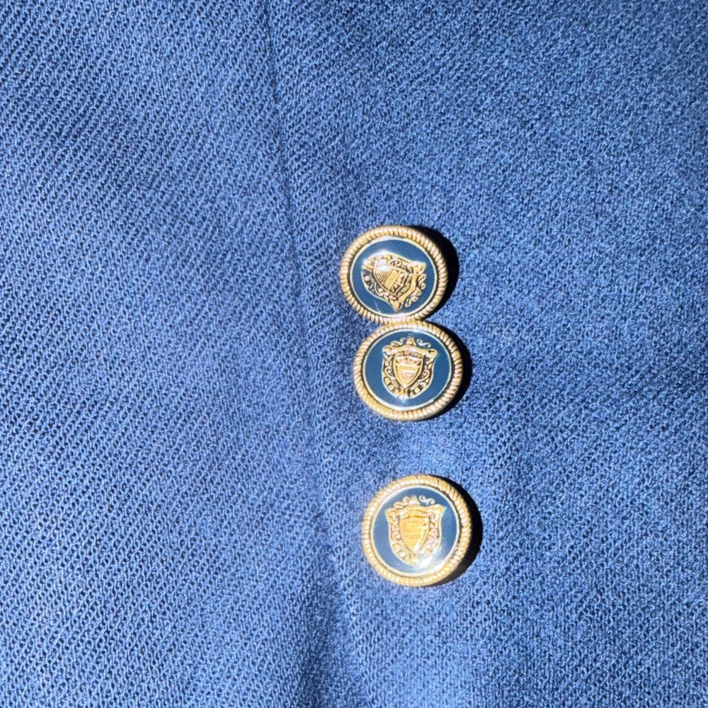 Vintage 70s Pendleton Gorgeous Classic Navy Blue 100% Virgin Wool Blazer, Sz 10 - Picture 9 of 15